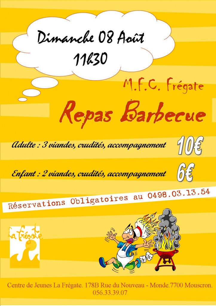 affichebarbecue 723x1024 Repas Barbecue du M.F.C Frégate – Annulé