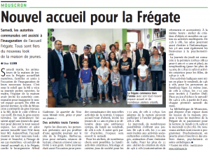 freg press 13sept2010 300x217 Nouvel accueil pour la Frégate — Presse L’Avenir