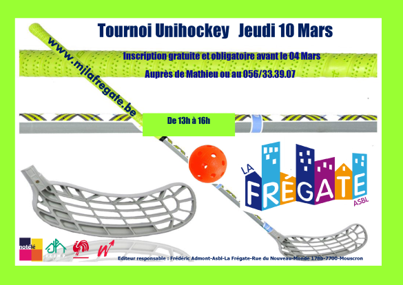 FLYER UNIHOCKEY 10MARS Tournoi Unihockey   10 Mars 2011