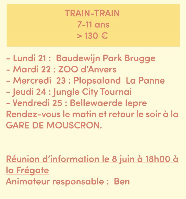 TRAIN TRAIN 2023 SITE INTERNET Semaine TRAIN TRAIN